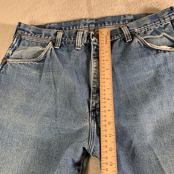 Vintage Wrangler 13MWZ Jeans Mens 38x32(34x31) Medium Wash Straight Made USA 80s - Picture 7 of 15